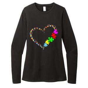 Autism Awareness Love Heart Puzzle Piece Gift Men Women Womens CVC Long Sleeve Shirt