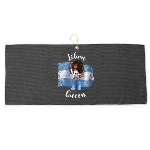 Afro Argentinian Libra Queen Black Zodiac Argentina Gift Large Microfiber Waffle Golf Towel