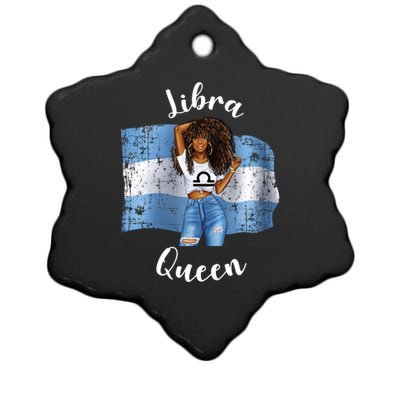 Afro Argentinian Libra Queen Black Zodiac Argentina Gift Ceramic Star Ornament