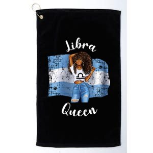 Afro Argentinian Libra Queen Black Zodiac Argentina Gift Platinum Collection Golf Towel