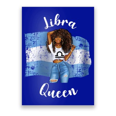 Afro Argentinian Libra Queen Black Zodiac Argentina Gift Poster