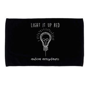 Autism Acceptance Light It Up Red Redinstead Microfiber Hand Towel