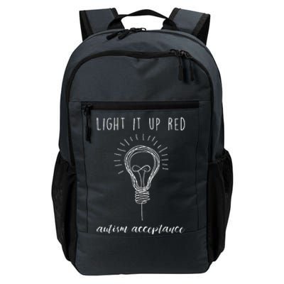 Autism Acceptance Light It Up Red Redinstead Daily Commute Backpack