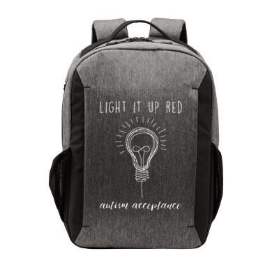 Autism Acceptance Light It Up Red Redinstead Vector Backpack