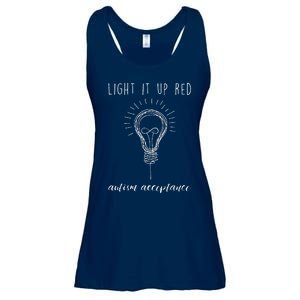 Autism Acceptance Light It Up Red Redinstead Ladies Essential Flowy Tank