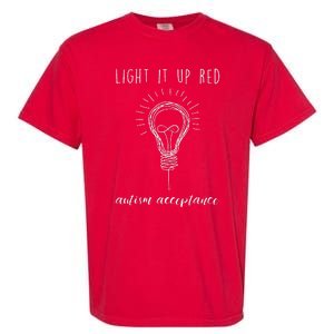 Autism Acceptance Light It Up Red Redinstead Garment-Dyed Heavyweight T-Shirt