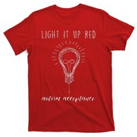 Autism Acceptance Light It Up Red Redinstead T-Shirt