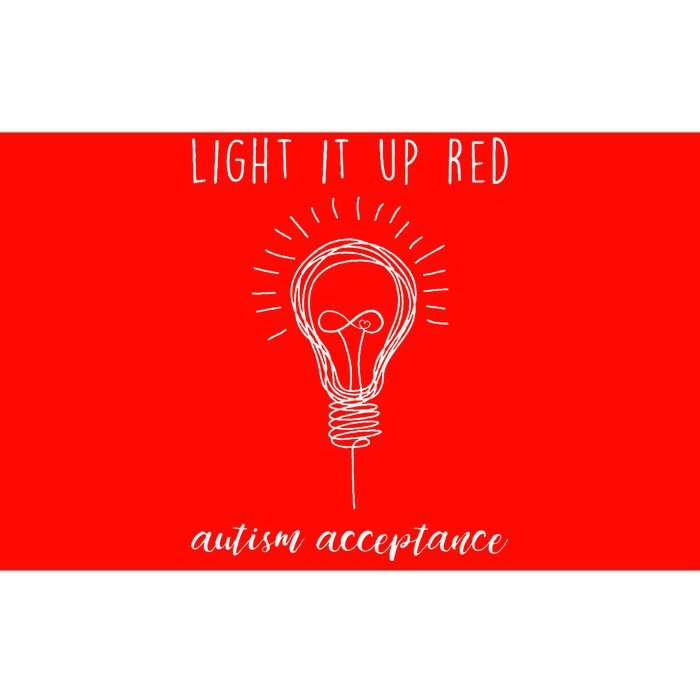 Autism Acceptance Light It Up Red Redinstead Bumper Sticker