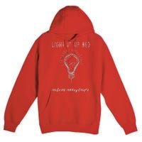 Autism Acceptance Light It Up Red Redinstead Premium Pullover Hoodie