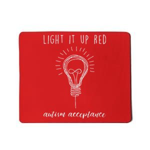 Autism Acceptance Light It Up Red Redinstead Mousepad