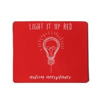 Autism Acceptance Light It Up Red Redinstead Mousepad