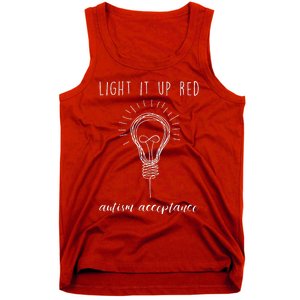 Autism Acceptance Light It Up Red Redinstead Tank Top