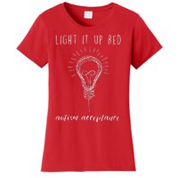 Autism Acceptance Light It Up Red Redinstead Women's T-Shirt