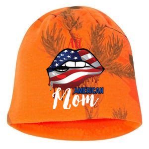 All American Mom 4th Of July Pride Patriot Flag Mother Gift Kati - Camo Knit Beanie