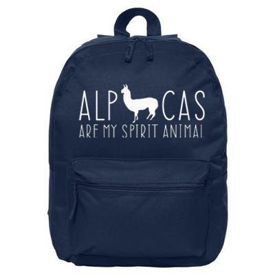 Alpacas Are My Spirit Animal Lama Llama Faith Peru Farm 16 in Basic Backpack