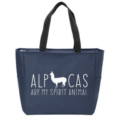 Alpacas Are My Spirit Animal Lama Llama Faith Peru Farm Zip Tote Bag