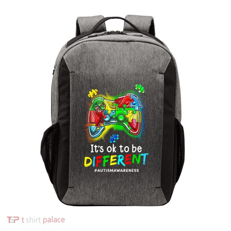 Autism Awareness Men Kids Boys Autism Video Game Month Vector Backpack