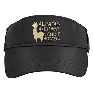 Alpacas Are My Spirit Animals Funny Llama Adult Drive Performance Visor