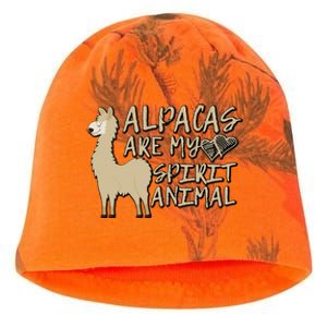 Alpacas Are My Spirit Animals Funny Llama Kati - Camo Knit Beanie