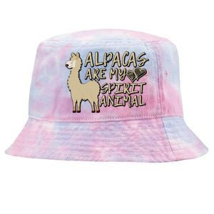 Alpacas Are My Spirit Animals Funny Llama Tie-Dyed Bucket Hat