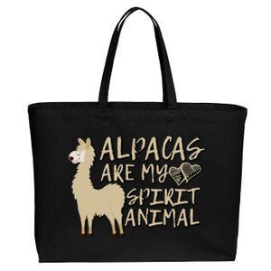 Alpacas Are My Spirit Animals Funny Llama Cotton Canvas Jumbo Tote