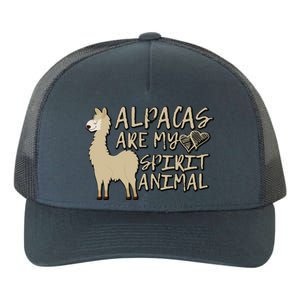 Alpacas Are My Spirit Animals Funny Llama Yupoong Adult 5-Panel Trucker Hat