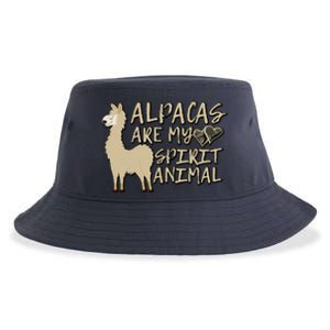 Alpacas Are My Spirit Animals Funny Llama Sustainable Bucket Hat