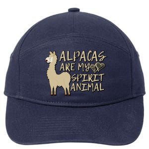 Alpacas Are My Spirit Animals Funny Llama 7-Panel Snapback Hat