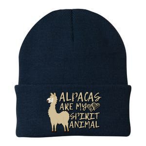 Alpacas Are My Spirit Animals Funny Llama Knit Cap Winter Beanie