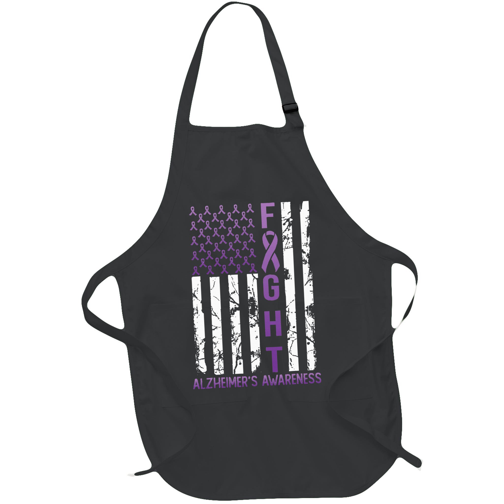 AlzheimerS Awareness Month Day Usa Flag Ribbon Purple Apron