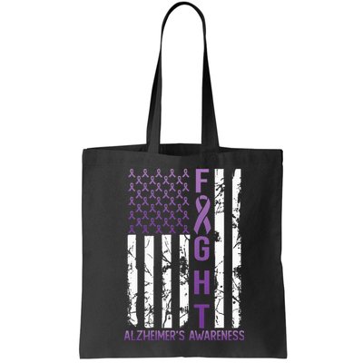AlzheimerS Awareness Month Day Usa Flag Ribbon Purple Bag