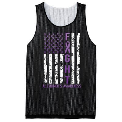 AlzheimerS Awareness Month Day Usa Flag Ribbon Purple Mesh Reversible Basketball Jersey Tank