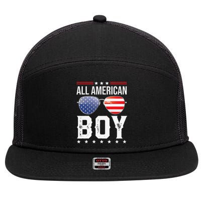 All American Matching Family Fourth 4th of July American 7 Panel Mesh Trucker Snapback Hat