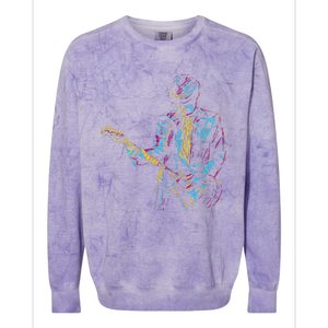 Abstract Art Musician Music Band Bass Player Colorblast Crewneck Sweatshirt