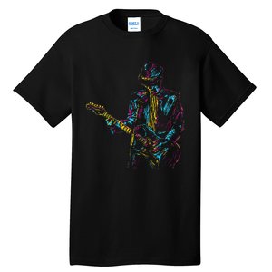 Abstract Art Musician Music Band Bass Player Tall T-Shirt