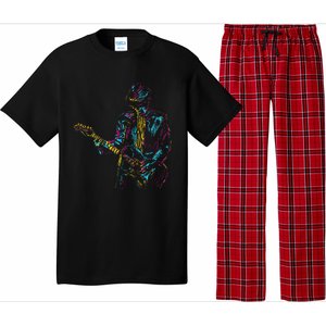 Abstract Art Musician Music Band Bass Player Pajama Set