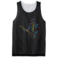 Abstract Art Musician Music Band Bass Player Mesh Reversible Basketball Jersey Tank