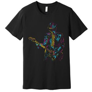 Abstract Art Musician Music Band Bass Player Premium T-Shirt