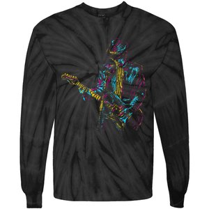 Abstract Art Musician Music Band Bass Player Tie-Dye Long Sleeve Shirt