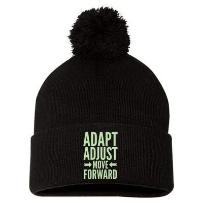 Adapt Adjust Move Forward Pom Pom 12in Knit Beanie