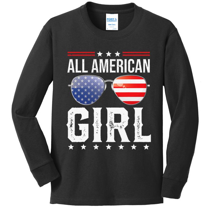 All American Matching Family Fourth 4th of July Kids Long Sleeve Shirt