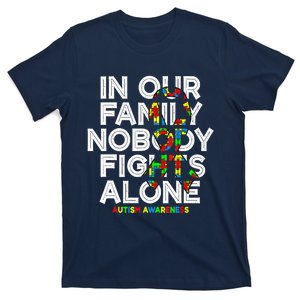 Autism Awareness Month In This Family Nobody Fight Alone T-Shirt