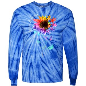 Autism Awareness Mom Choose Kind Autism Funny Gift Tie-Dye Long Sleeve Shirt