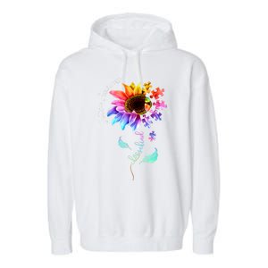 Autism Awareness Mom Choose Kind Autism Funny Gift Garment-Dyed Fleece Hoodie