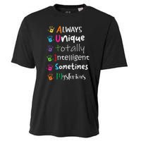 Autism Awareness Mom Autism Always Unique Intelligent Cooling Performance Crew T-Shirt