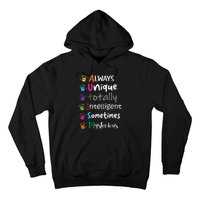 Autism Awareness Mom Autism Always Unique Intelligent Hoodie