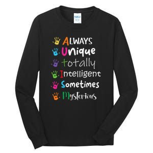 Autism Awareness Mom Autism Always Unique Intelligent Tall Long Sleeve T-Shirt