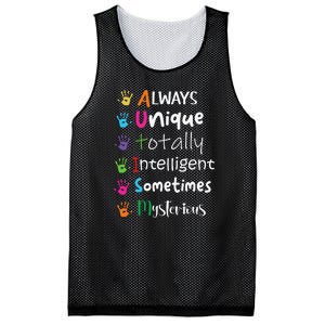 Autism Awareness Mom Autism Always Unique Intelligent Mesh Reversible Basketball Jersey Tank