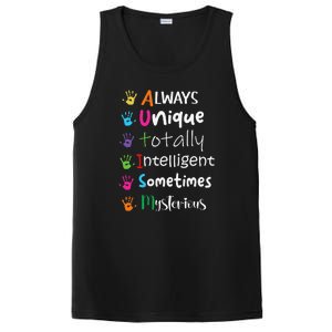 Autism Awareness Mom Autism Always Unique Intelligent PosiCharge Competitor Tank