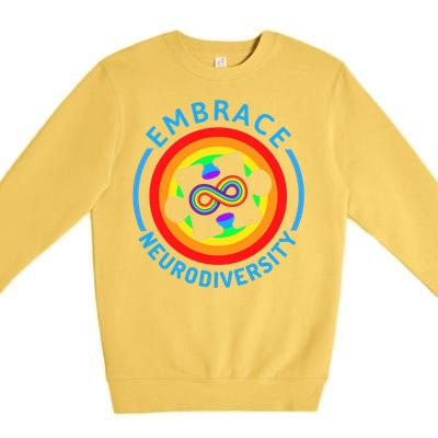 Autism Awareness Month Embrace Neurodiversity Tee Gift Premium Crewneck Sweatshirt